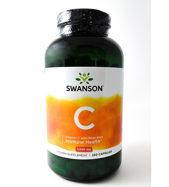 SWANSON VITAMIN C WITH ROSE HIPS 1000mg 250cap