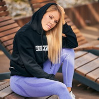 BODYPAK HOODIE BLACK WMN - L