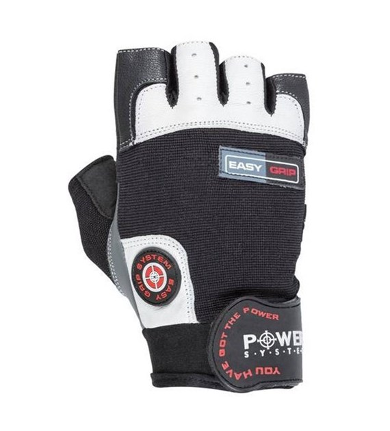 zz POWER SYSTEM RĘKAWICE EASY GRIP 2670 WHIT BLAC