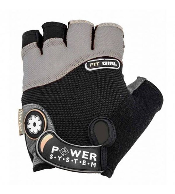 zz POWER SYSTEM RĘKAWICE FIT GIRL 2900 BLACK GREY