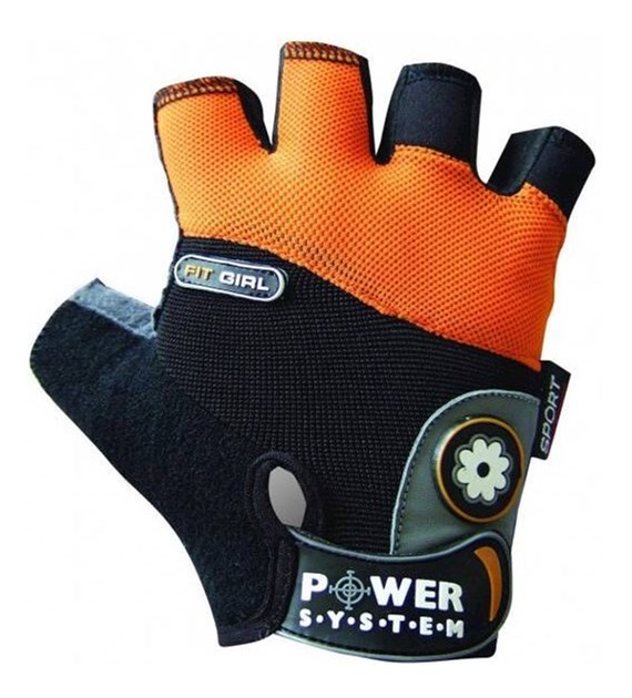 zz POWER SYSTEM RĘKAWICE FIT GIRL 2900 BLACK ORANG