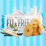 CUKRY NYSKIE FIT&FREE HERBATNIKI 120g VANILLA