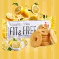 CUKRY NYSKIE FIT&FREE HERBATNIKI 120g LEMON