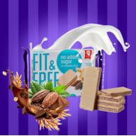 CUKRY NYSKIE FIT&FREE WAFLE 95g COCOA
