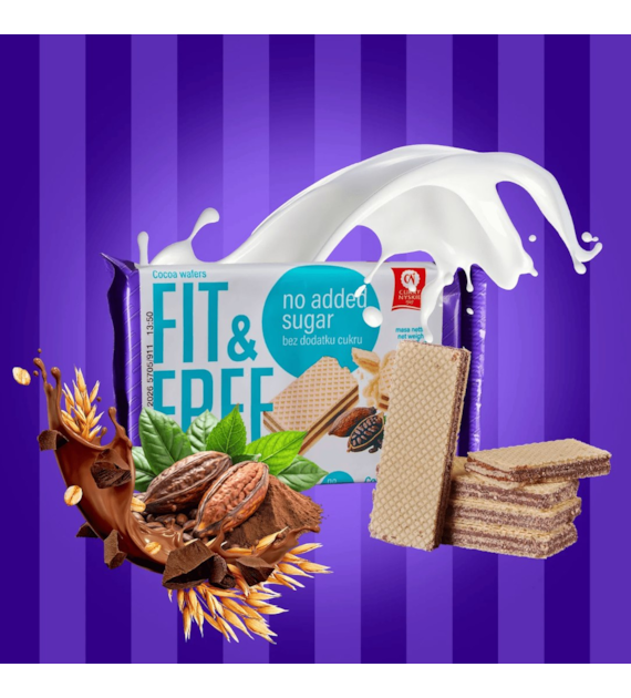 CUKRY NYSKIE FIT&FREE WAFLE 95g COCOA