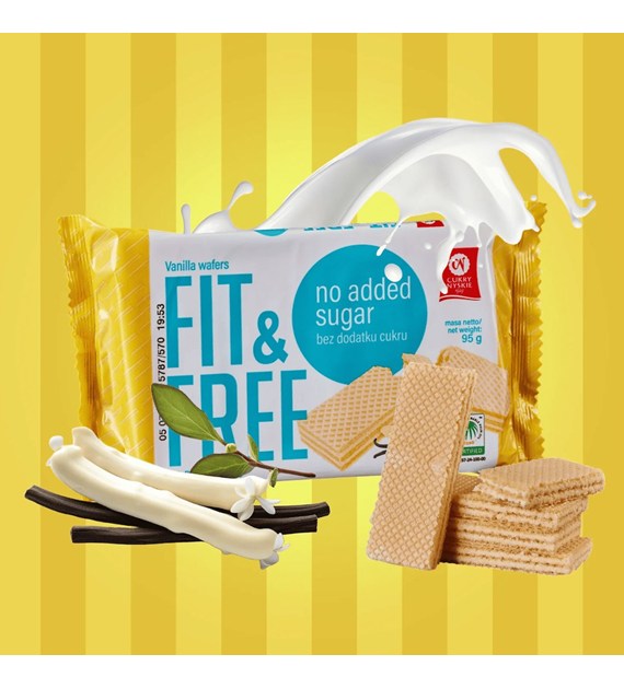 CUKRY NYSKIE FIT&FREE WAFLE 95g VANILLA