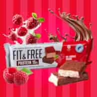CUKRY NYSKIE FIT&FREE PROTEIN BAR 40g RASPBERRY