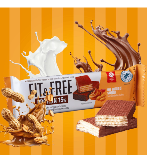 CUKRY NYSKIE FIT&FREE PROTEIN BAR 40g PEANUT BUTT