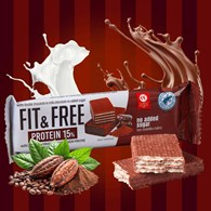 CUKRY NYSKIE FIT&FREE PROTEIN BAR 40g D. CHOCO