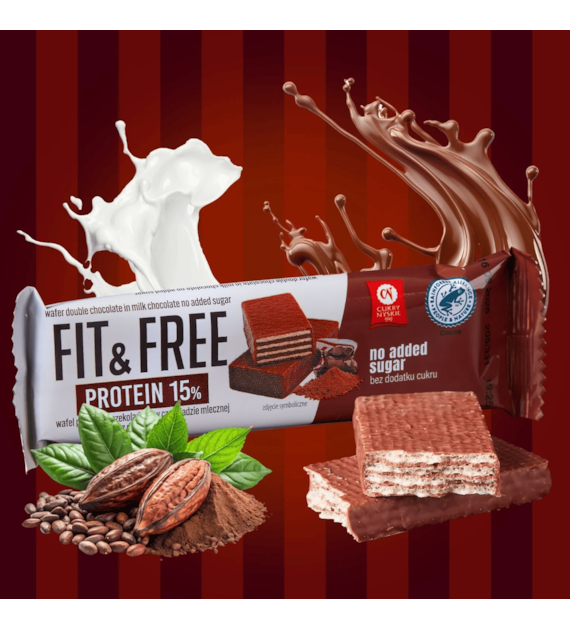 CUKRY NYSKIE FIT&FREE PROTEIN BAR 40g D. CHOCO