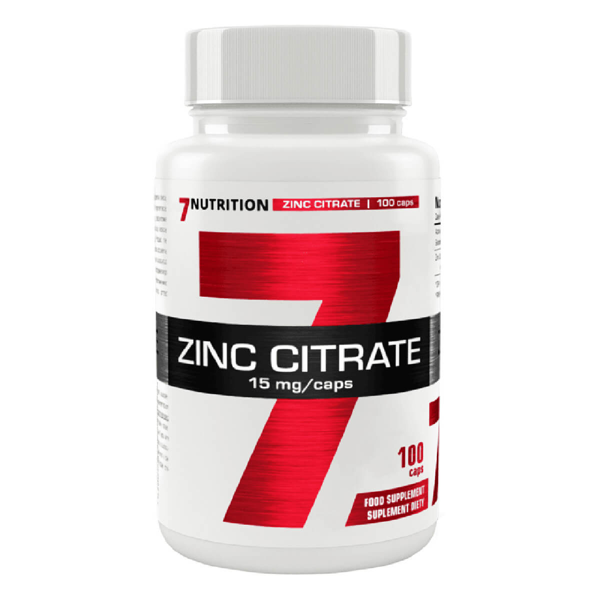 7NUTRITION ZINC CITRATE 15mg 100cap