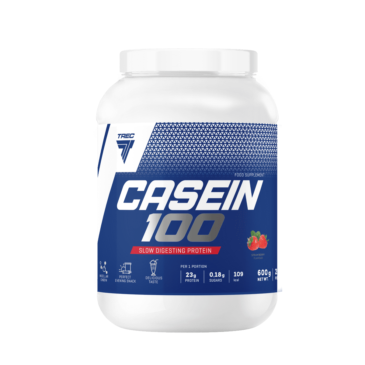 CASEIN 100   600g  JAR STRAWBERRY