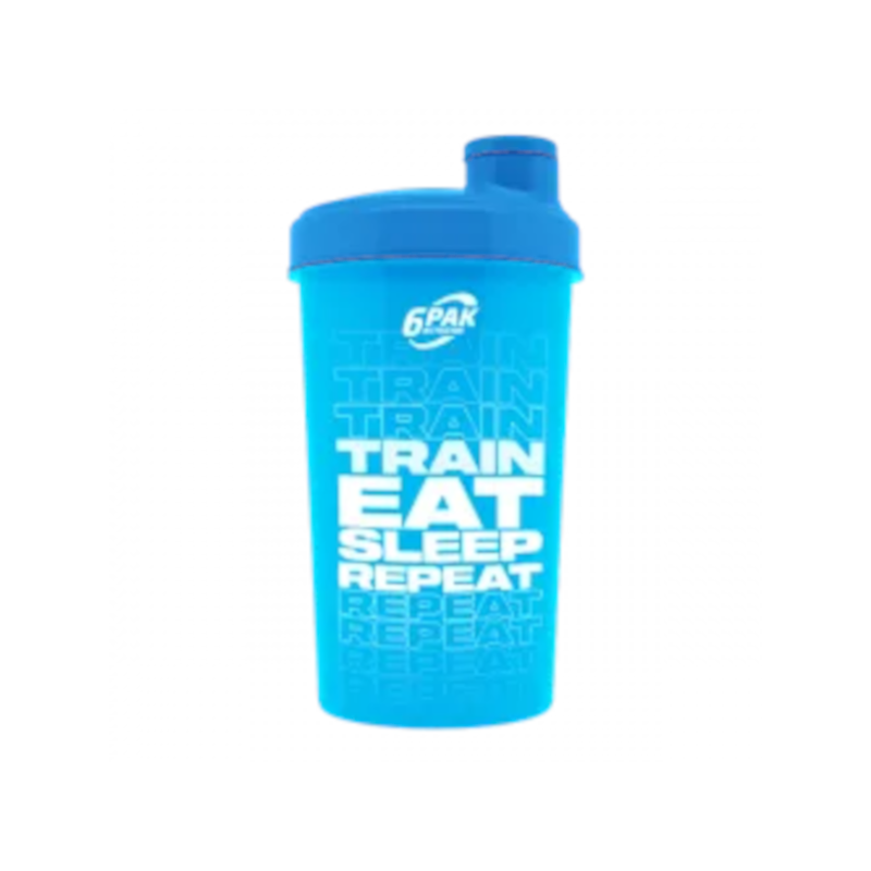 6PAK SHAKER NEW TRAIN EAT NEON BLUE 700ml