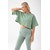 TW TRECGIRL BASIC T-SHIRT 160 GREEN M/L