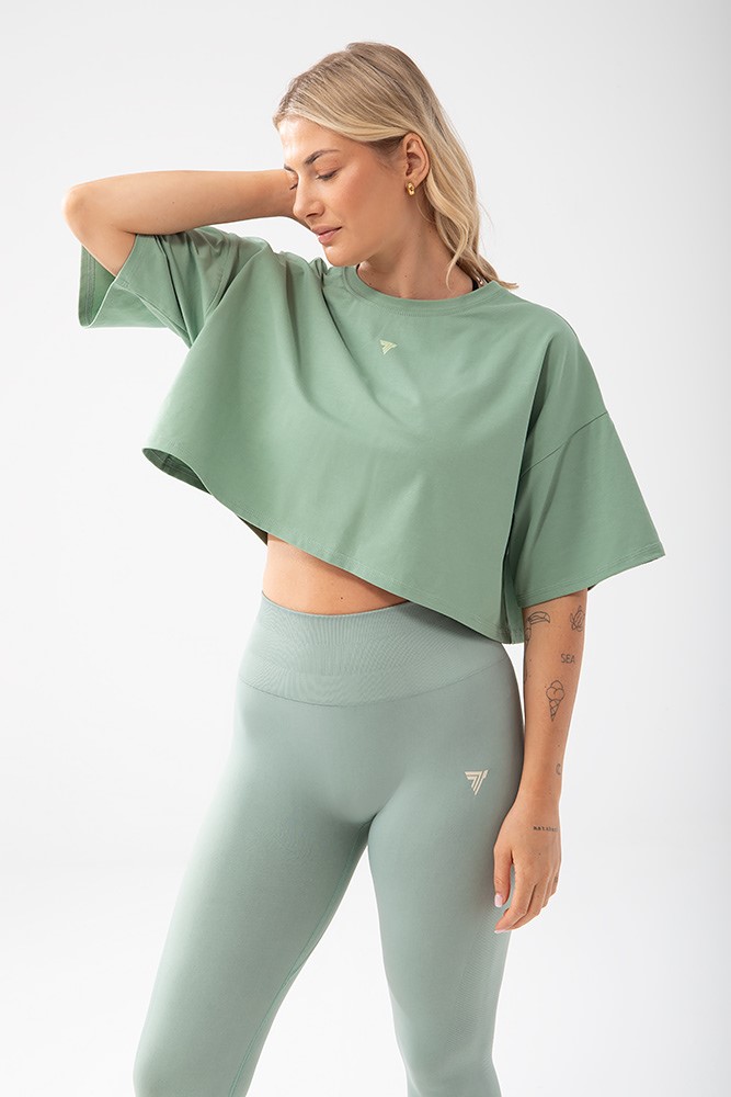 TW TRECGIRL BASIC T-SHIRT 160 GREEN XS/S