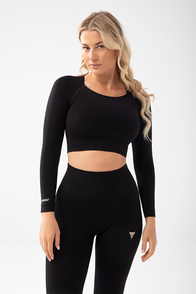 TW TRECGIRL SPORT LONGSLEEVE TOP 160 BLACK XS/S