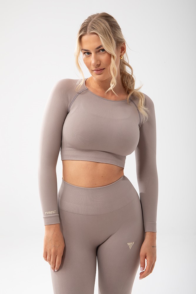 TW TRECGIRL SPORT LONGSLEEVE TOP 160 GREY XS/S