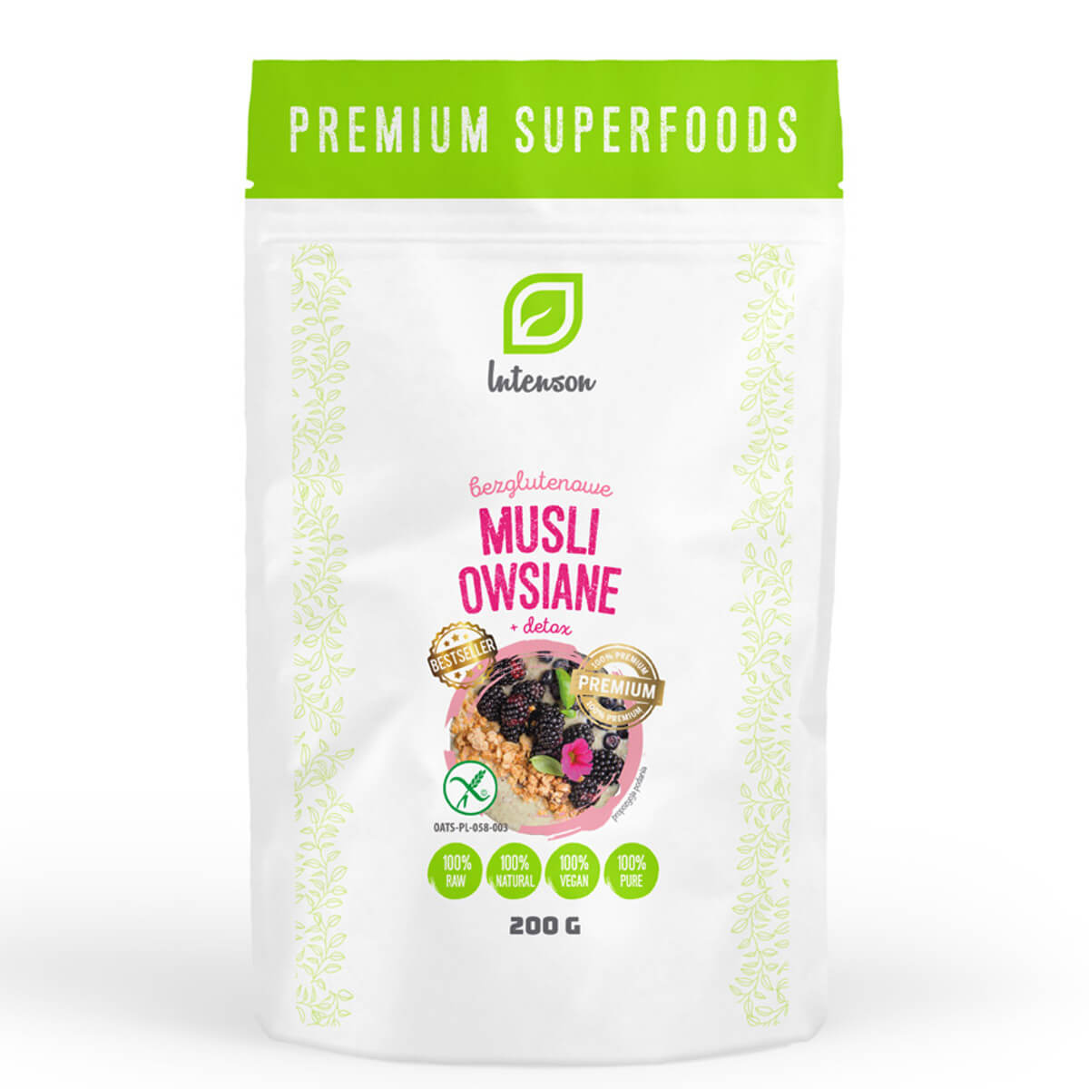 zz INTENSON BEZGLUTENOWE MUSLI + DETOX 200g