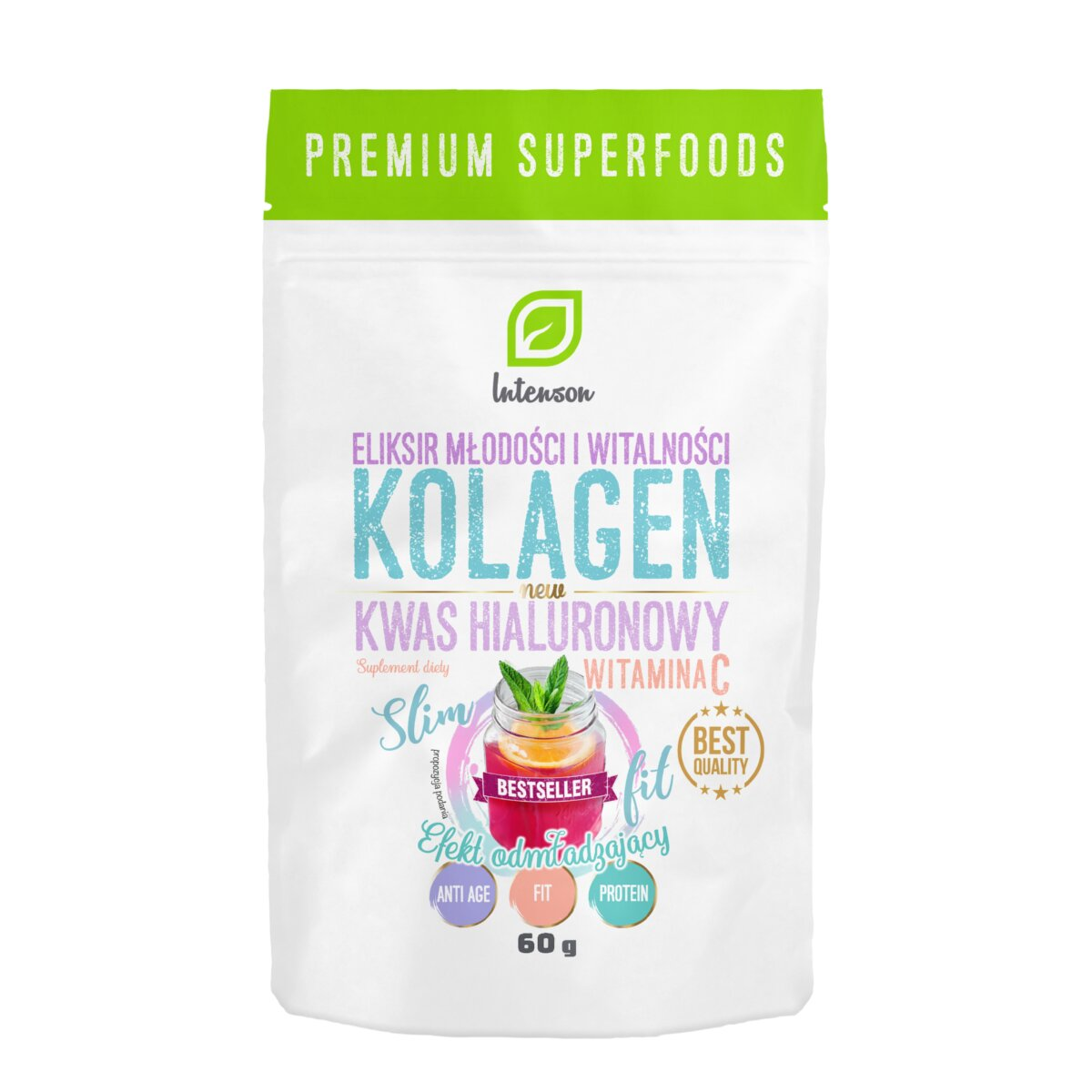 INTENSON KOLAGEN + KWAS HIALUR + WIT C 60g