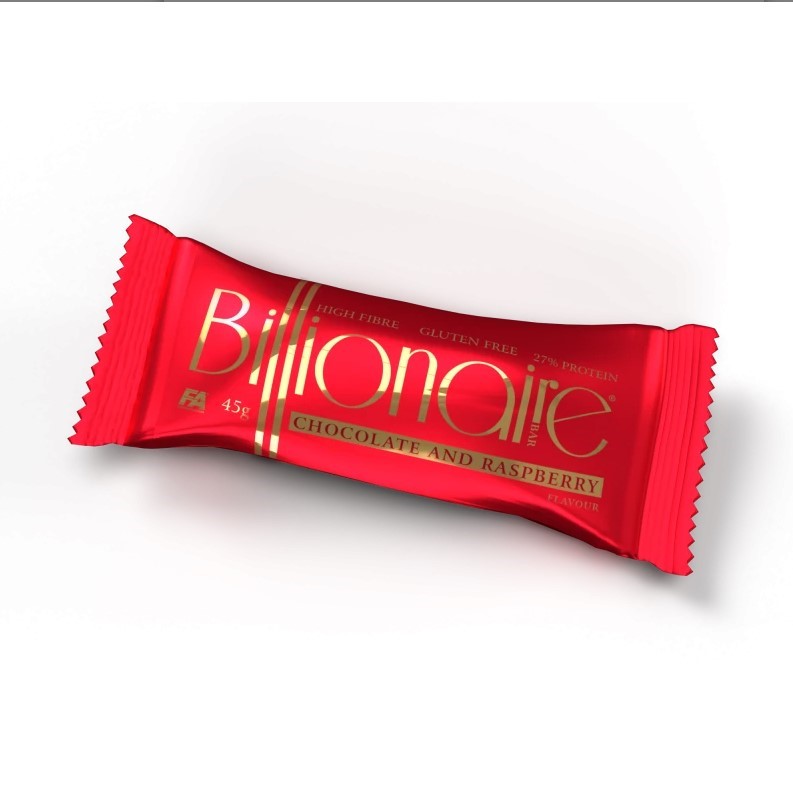 zz FA BILLIONAIRE  BAR 45g CHOCOLATE-RASPBERRY