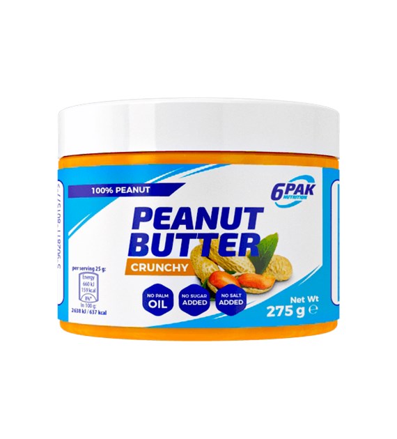 6PAK PEANUT BUTTER PAK 275g CRUNCHY