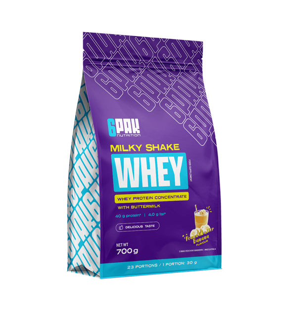 6PAK MILKY SHAKE WHEY   700g P.BUTTER-BANANA