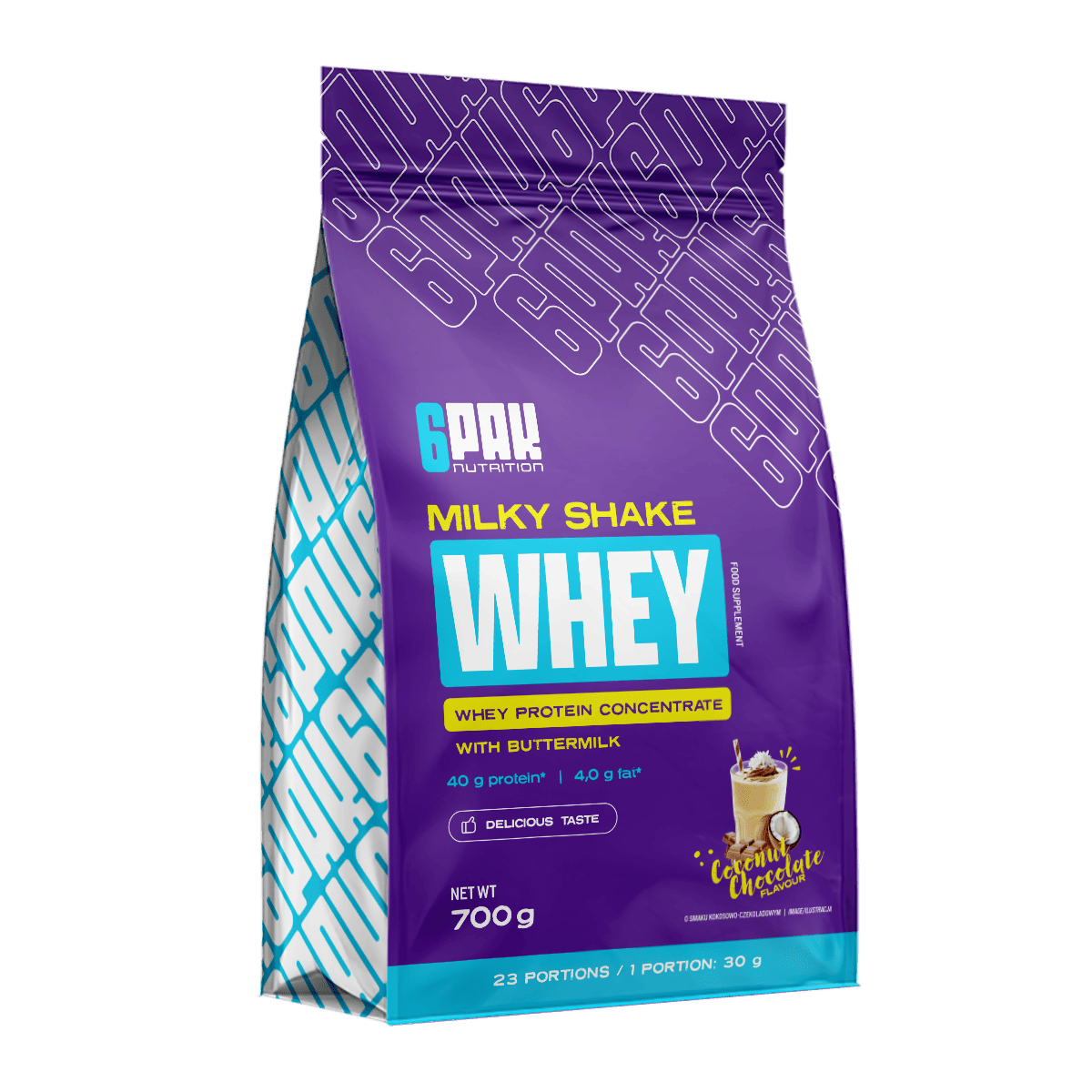 6PAK MILKY SHAKE WHEY   700g COCONUT CHOCOLATE