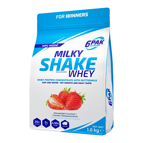 6PAK MILKY SHAKE WHEY  1800g STRAWBERRY