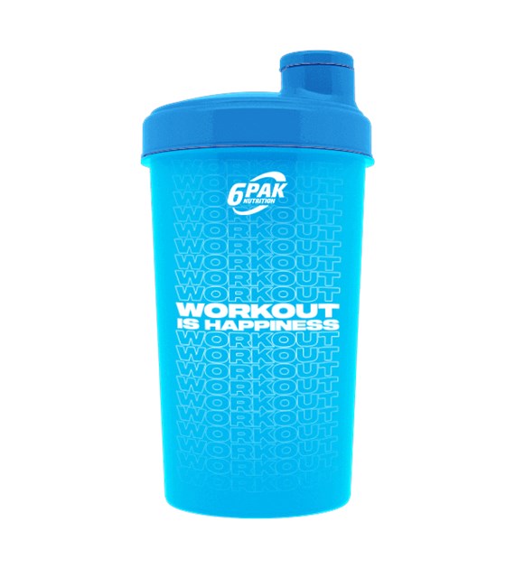 6PAK SHAKER NEW WORKOUT NEON BLUE 700ml