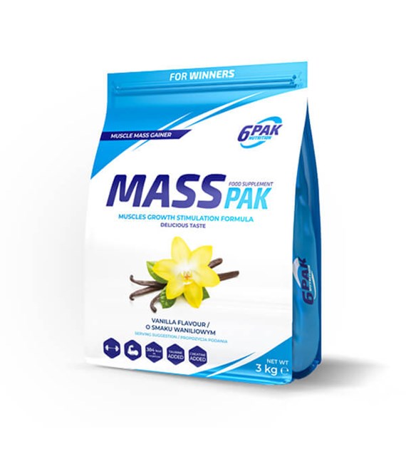 6PAK MASS PAK 3000g VANILLA