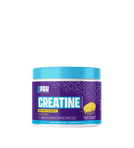 6PAK CREATINE MONOHYDRATE 300g JAR LEMON