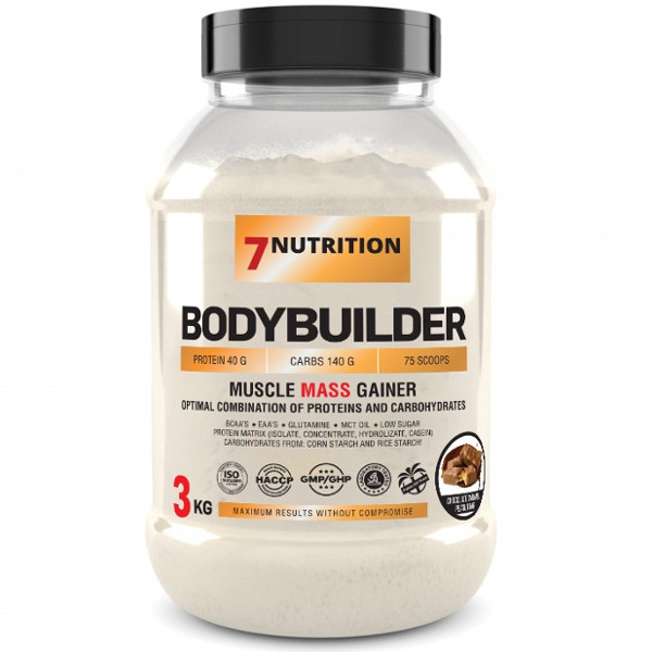 7NUTRITION BODYBUILDER 3000g JAR WHITE CHOCOLATE