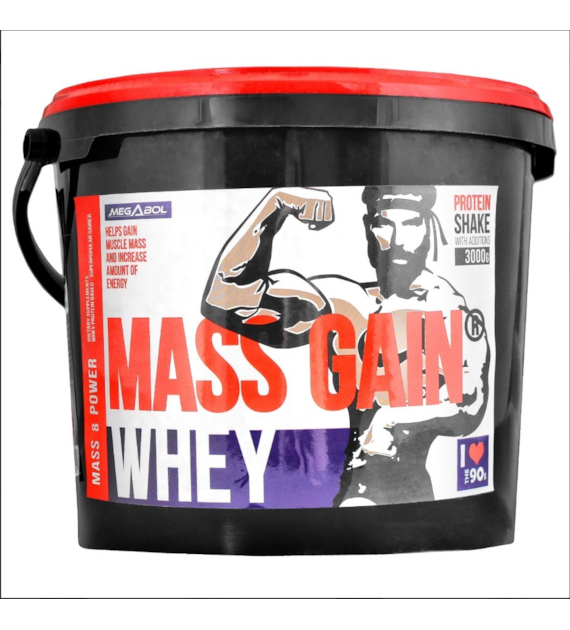 MEGABOL WHEY MASS GAIN 3000g STRAWBERRY