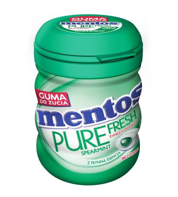 MENTOS PURE FRESH SUGAR FREE BTL 60g SPEARMINT