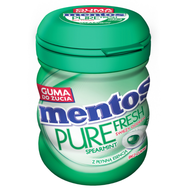 MENTOS PURE FRESH SUGAR FREE BTL 60g SPEARMINT