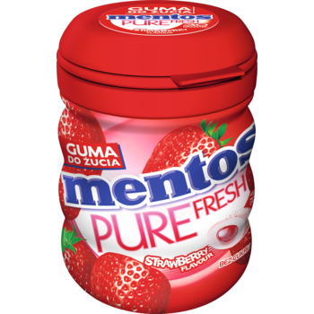 zz MENTOS PURE FRESH SUGAR FREE BTL 60g STRAWBERRY